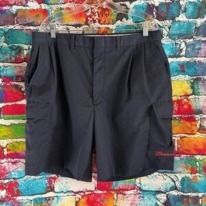 Vintage Riverside Pleated Shorts Budweiser Embroidered Size 38